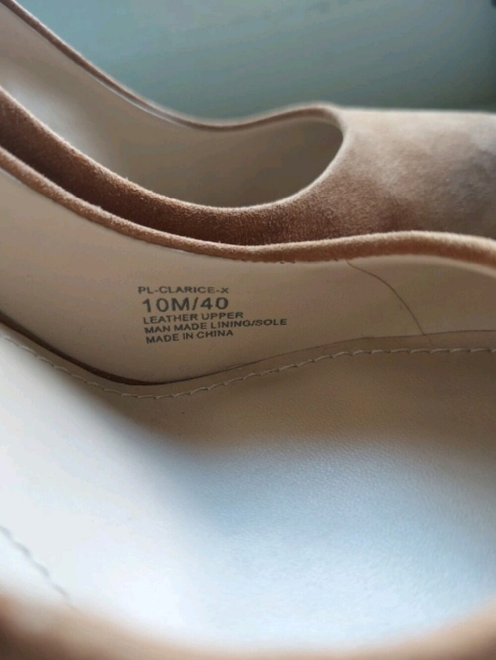 BCBGeneration Suede Camel Tan Pointed Toe Block Heel Pumps Size 10 - Picture 10 of 16